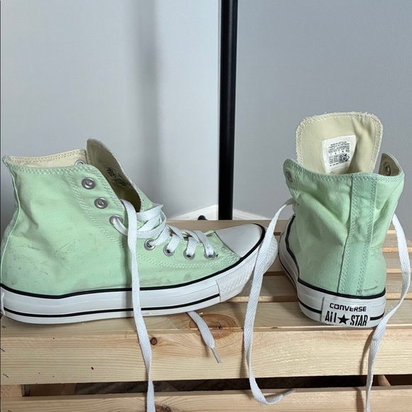 Converse Shoes - Converse Mint Green High-Top Sneakers
